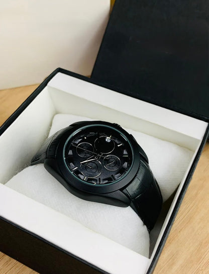 Tissot Chronograph Black Leather Edition