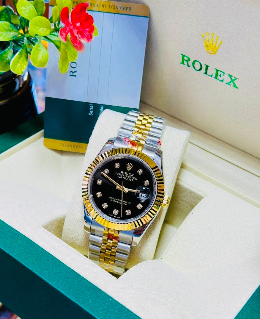 Rolex Datejust Two-Tone | Black Dial - Master Diamond Edition