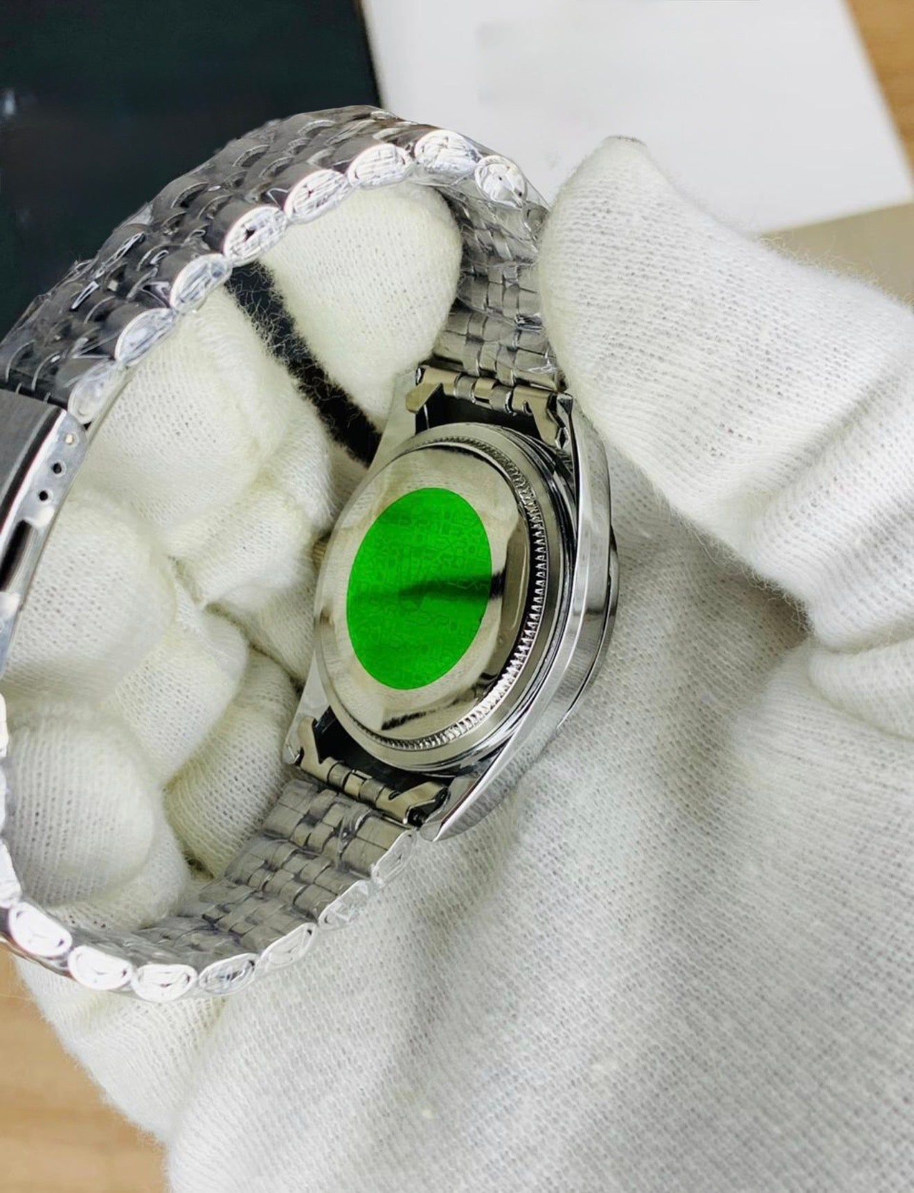 Rolex Day - Date Silver | Blue Dial | Diamond Bezel |