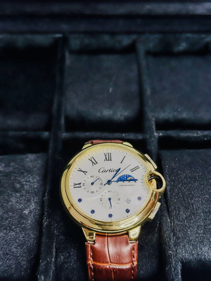 Cartier Moon Phases - Chronograph Leather Edition