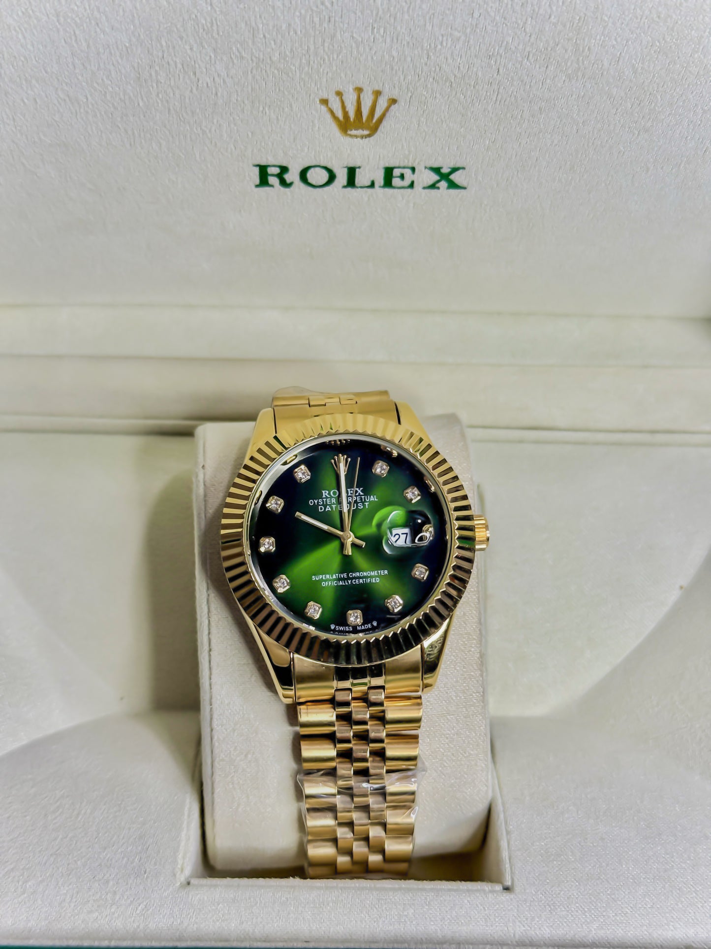 Rolex Royale Date Just Golden - Green Dial Edition