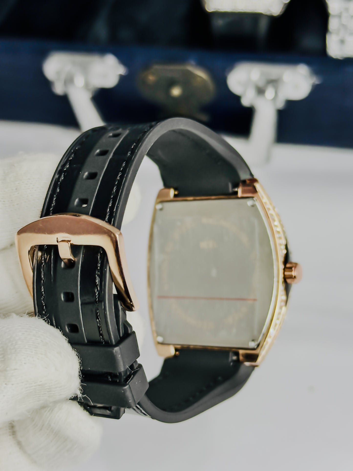 Franck Muller Premium - Black & Rose Gold Stone Edition