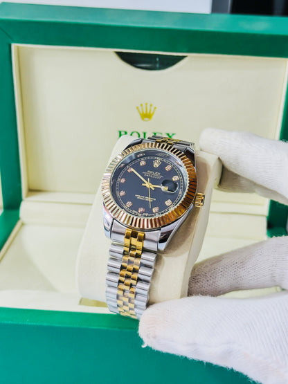 Royale Date Just - Two Tone Black Dial