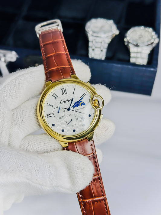 Cartier Moon Phases - Chronograph Leather Edition