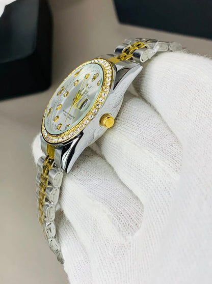 Rolex Day - Date | Diamond Bezel | Dual White Dial