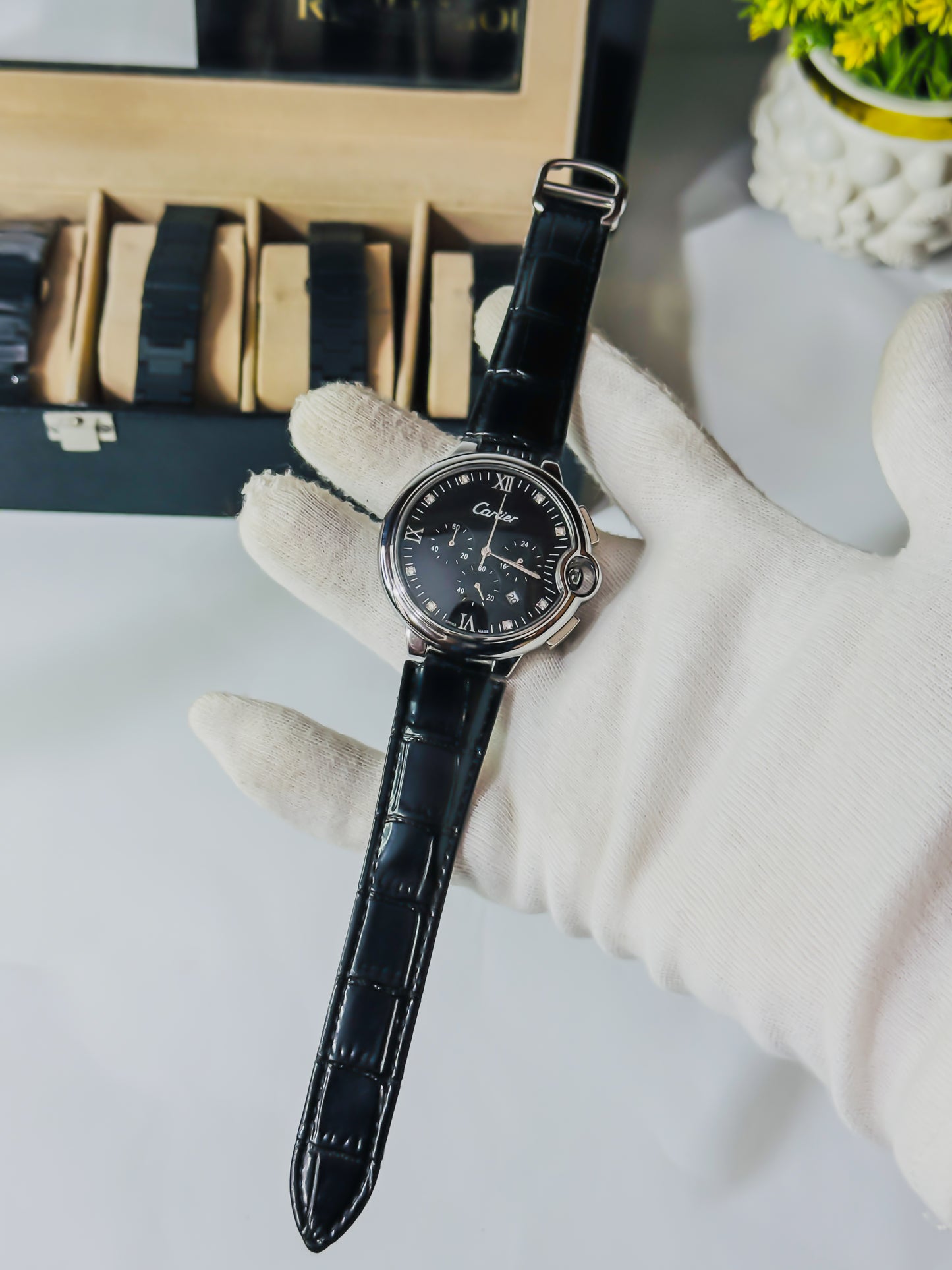 Cartier Moon Phases - Chronograph Black & Silver Edition