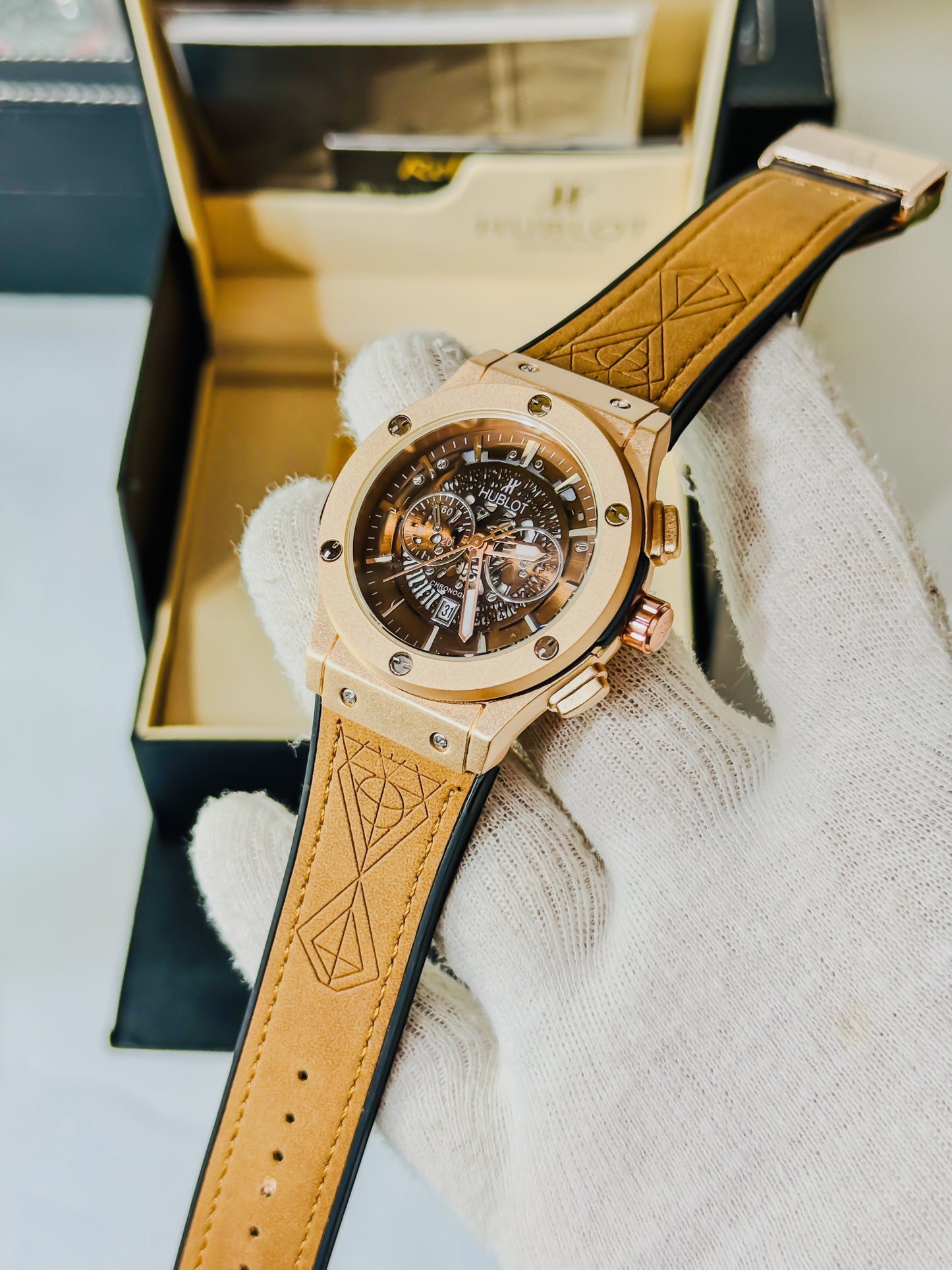 HB Brown - Premium Chronograph Style Dial