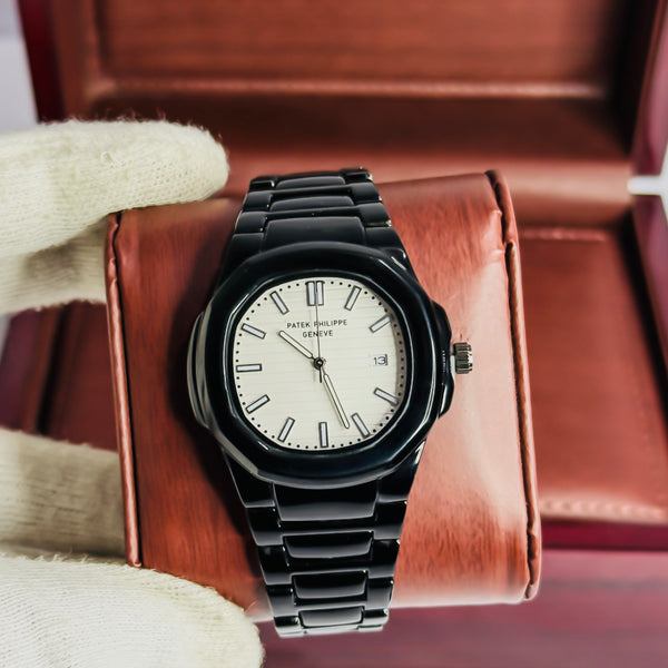PP Geneve Black - White Dial