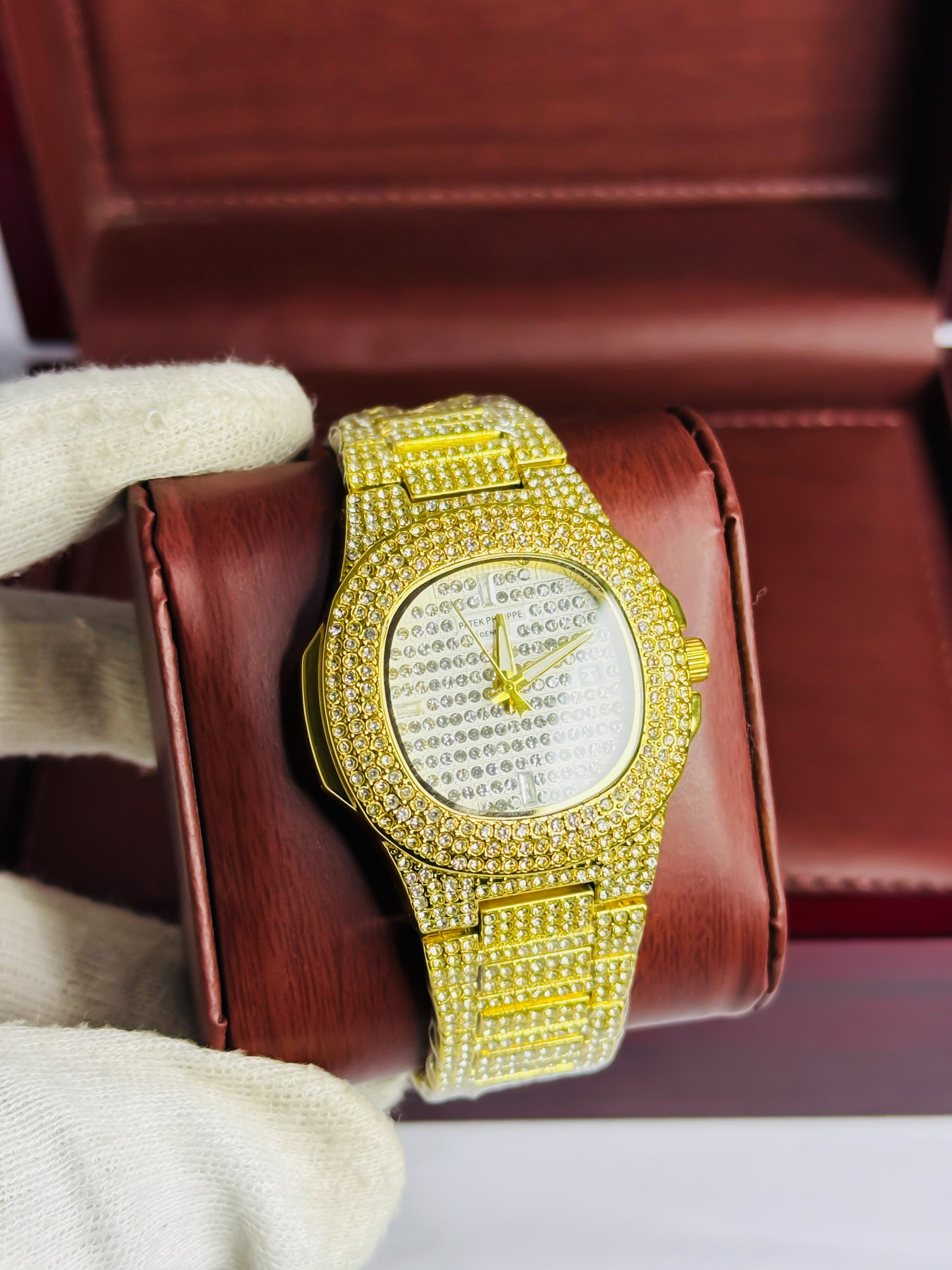 Patek Philippe Golden - White Dial Iced Edition