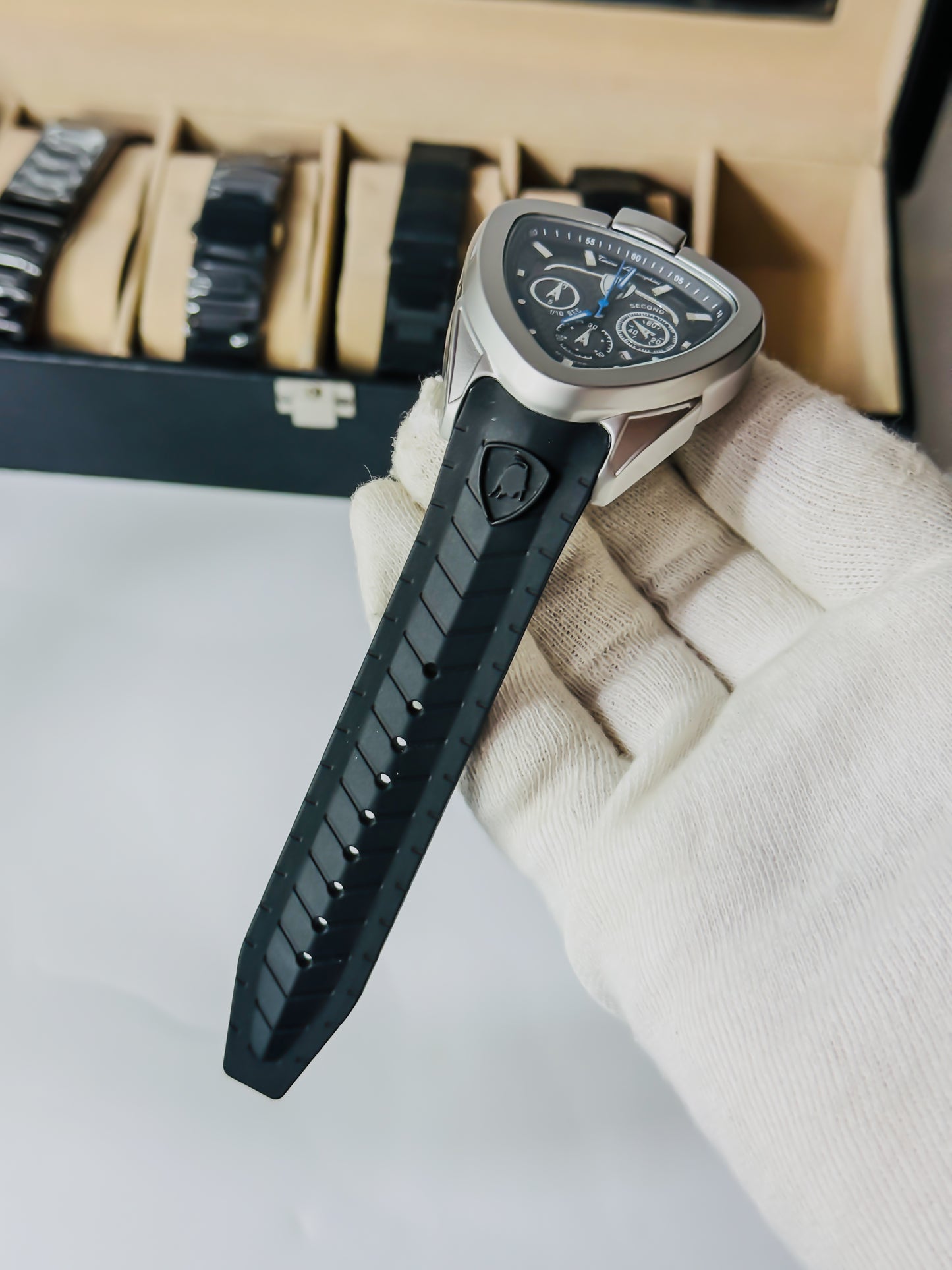 Lambo Black & Silver - Premium Strap Edition