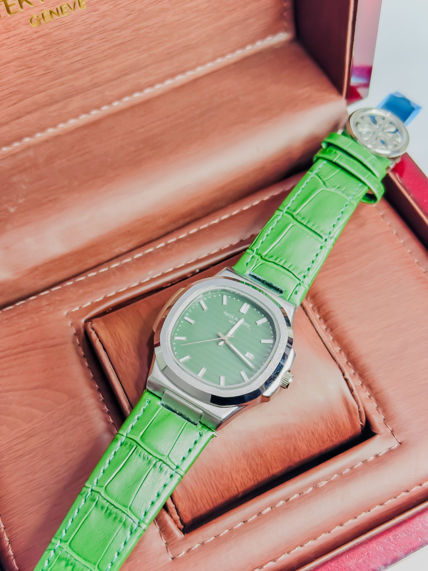 Patek Philippe - Silver Green Leather Edition