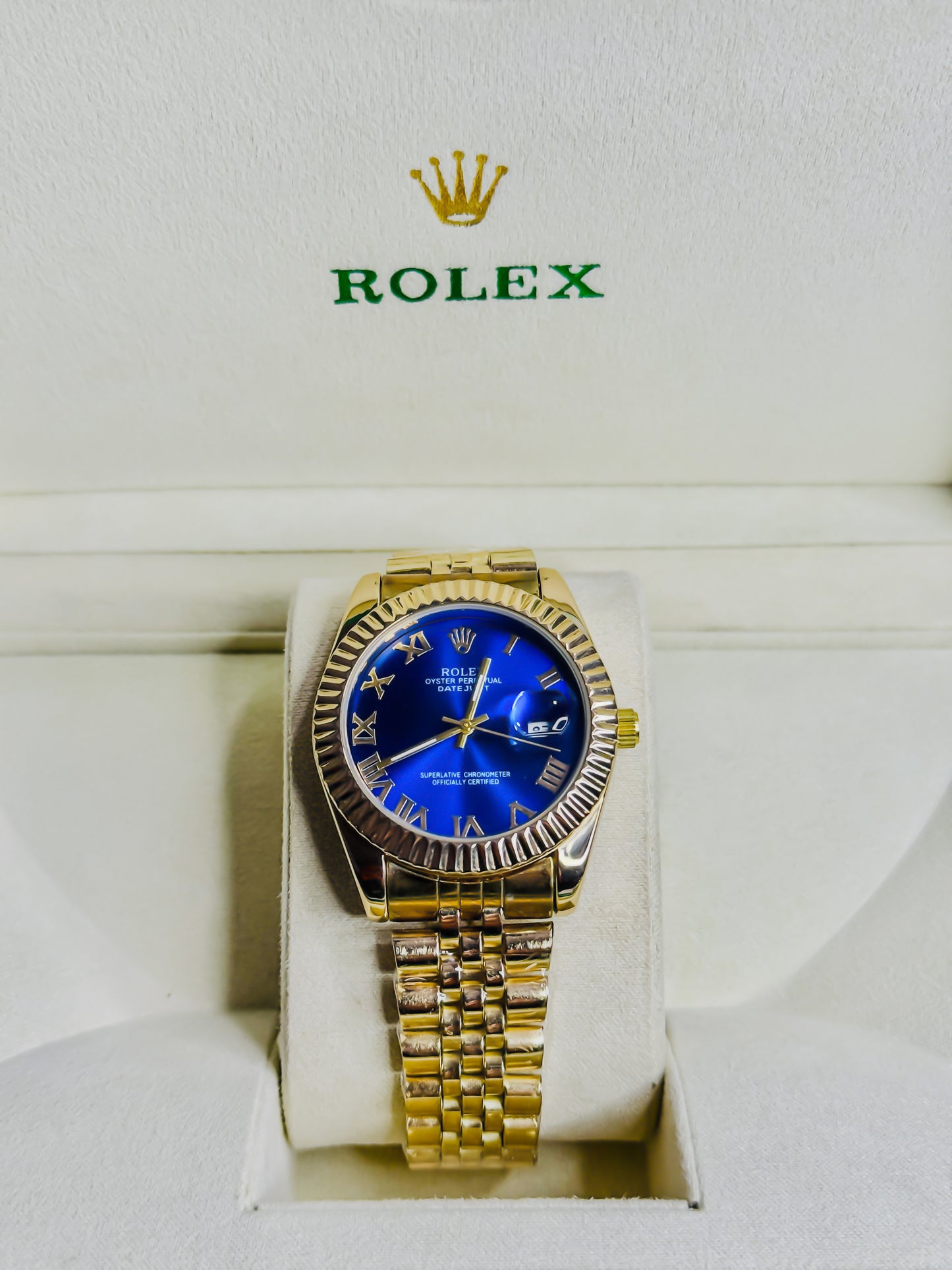 Royale Golden - Blue Dial Couple Edition