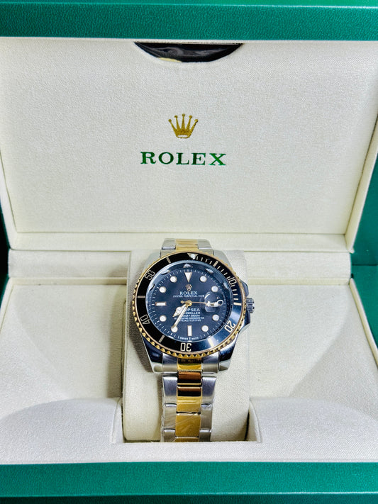 Rolex DeepSea Noir – Premium Dual Silver-Gold Edition