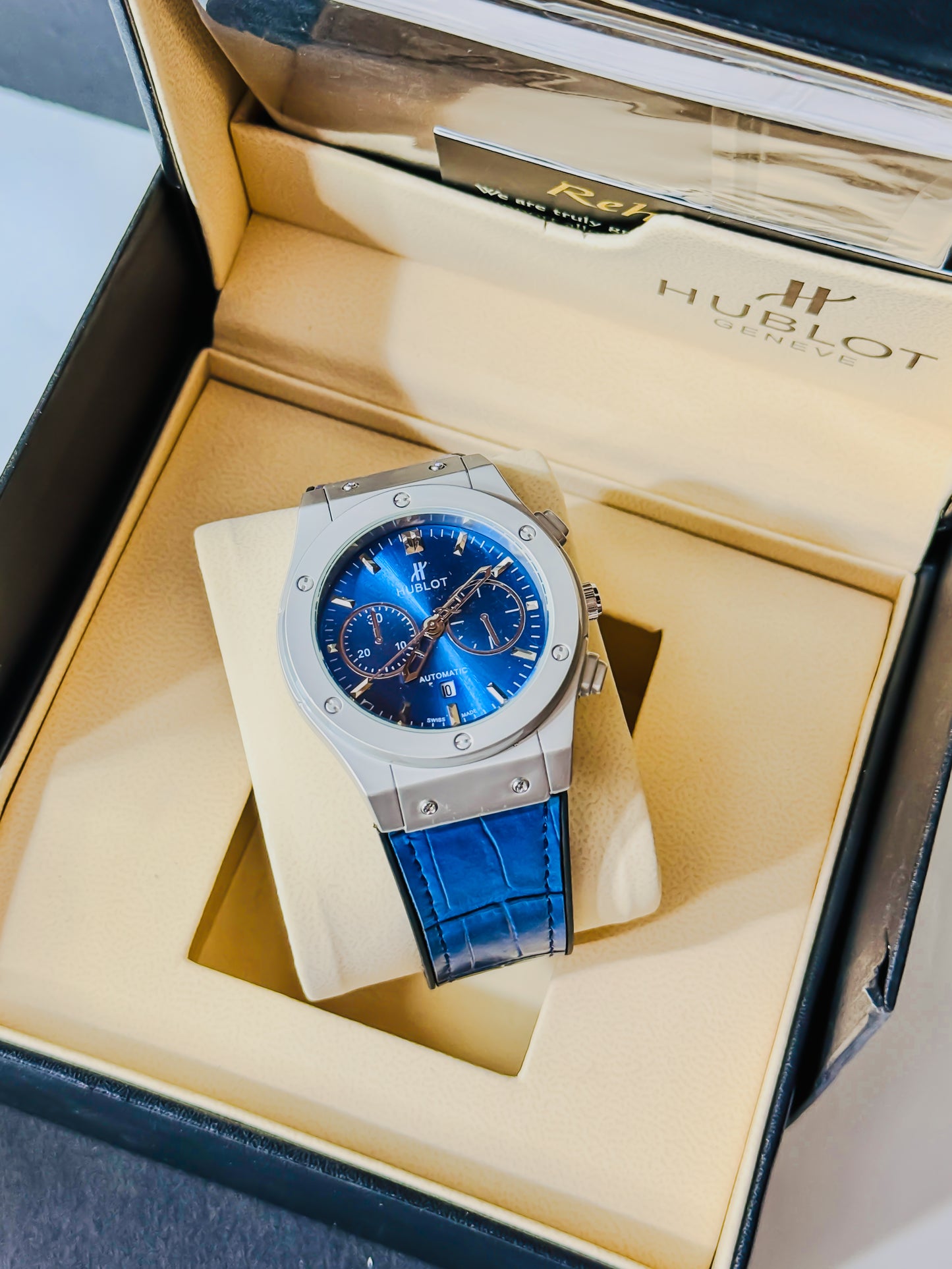 HB Blue - Premium Chronograph Style Dial