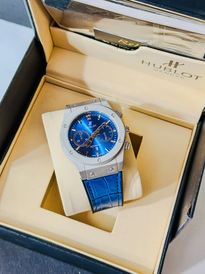 HB Blue - Premium Chronograph Style Dial