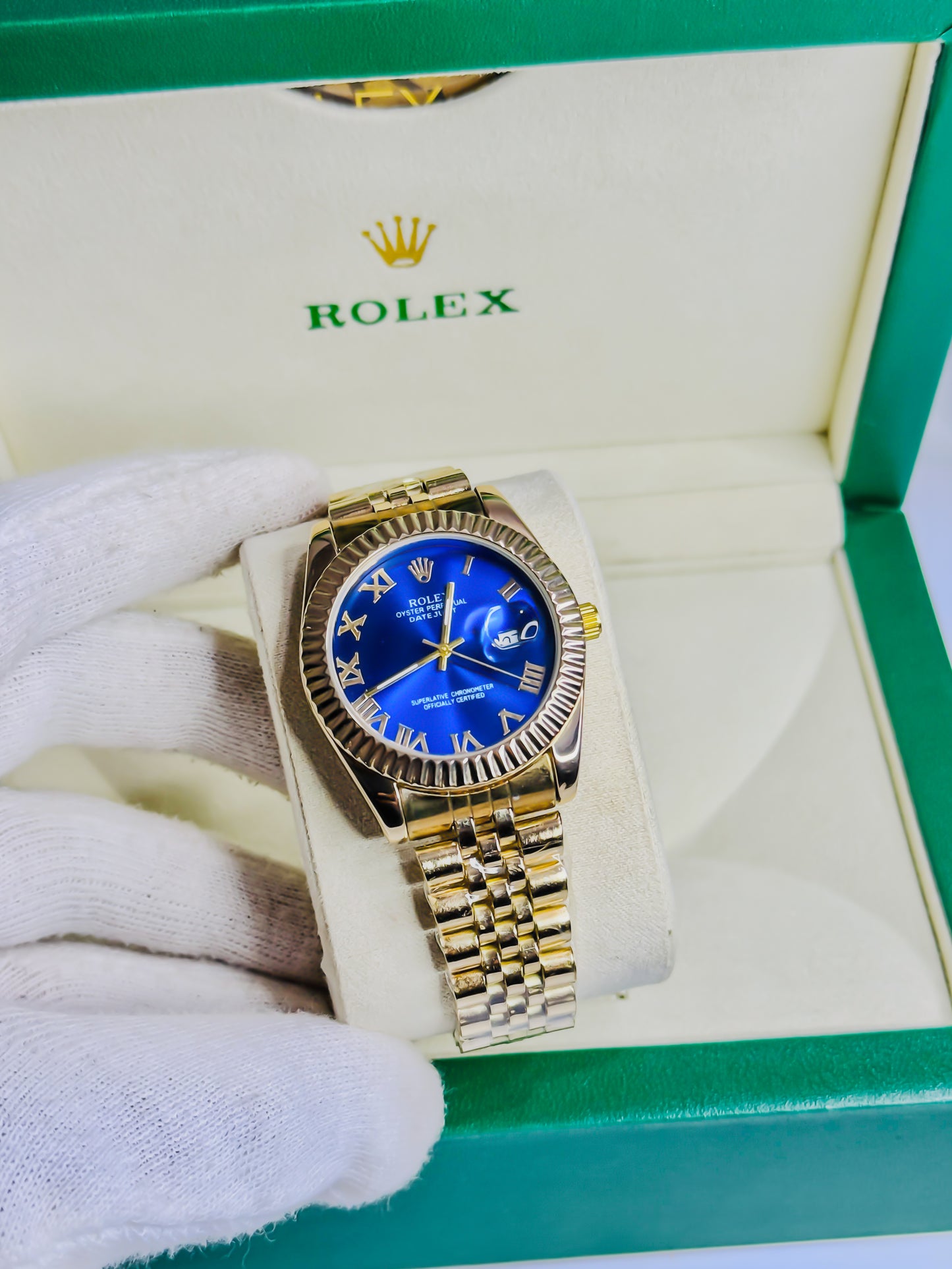 Royale Golden - Blue Dial Couple Edition