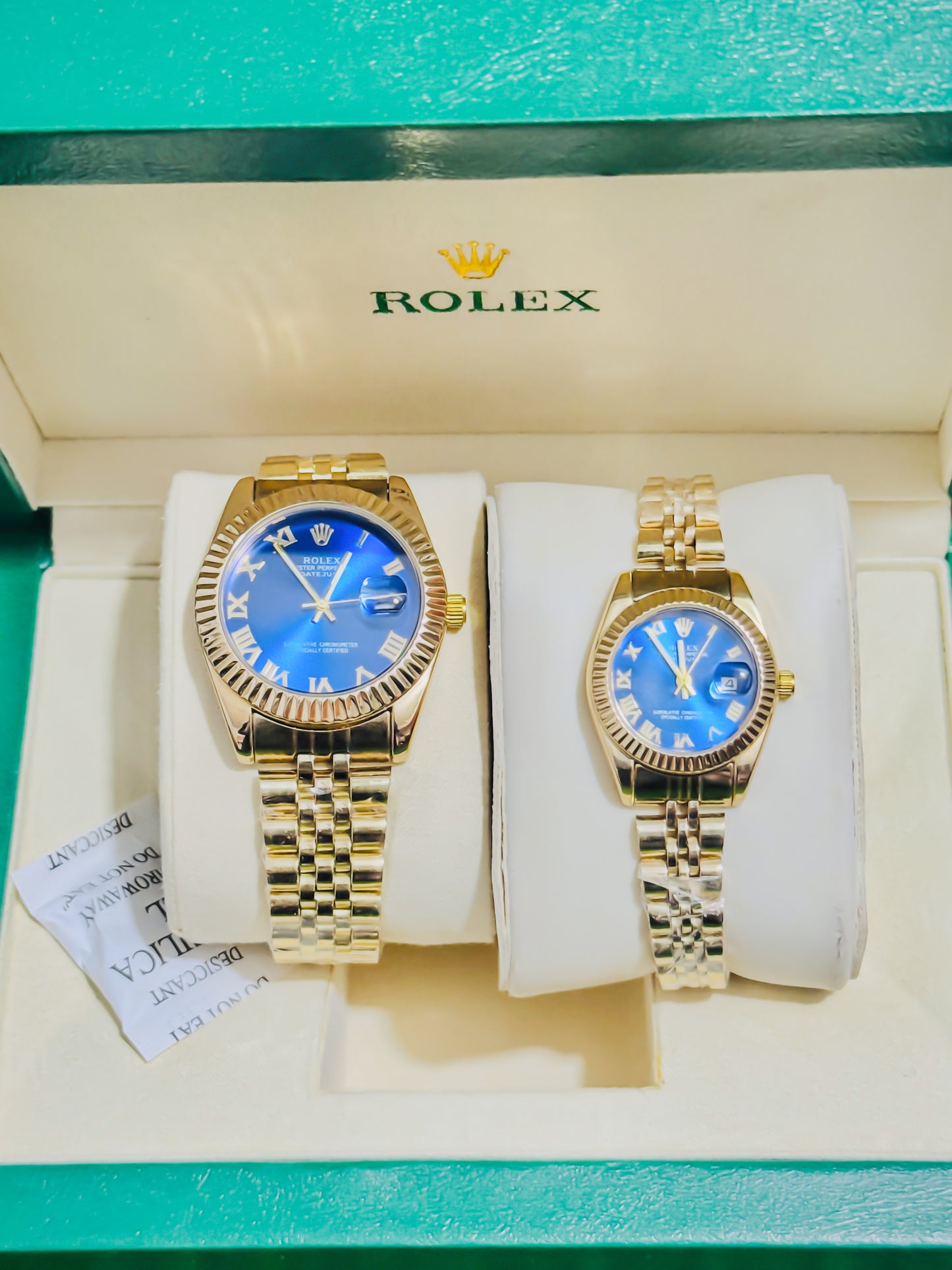 Rolex Royale Golden - Blue Dial Couple Edition