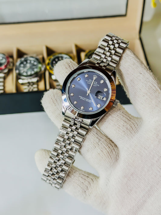 Date Just - Blue & Silver Semi Auto