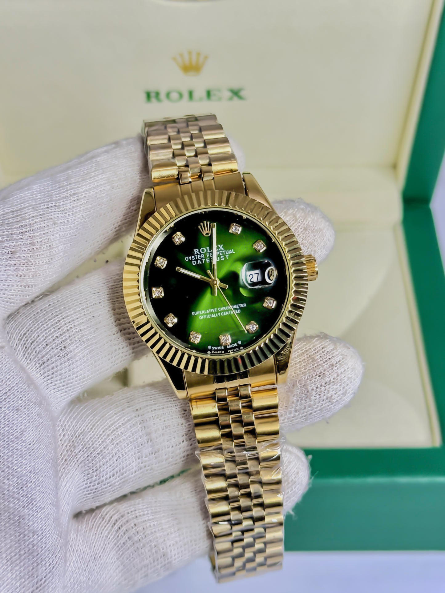 Rolex Royale Date Just Golden - Green Dial Edition