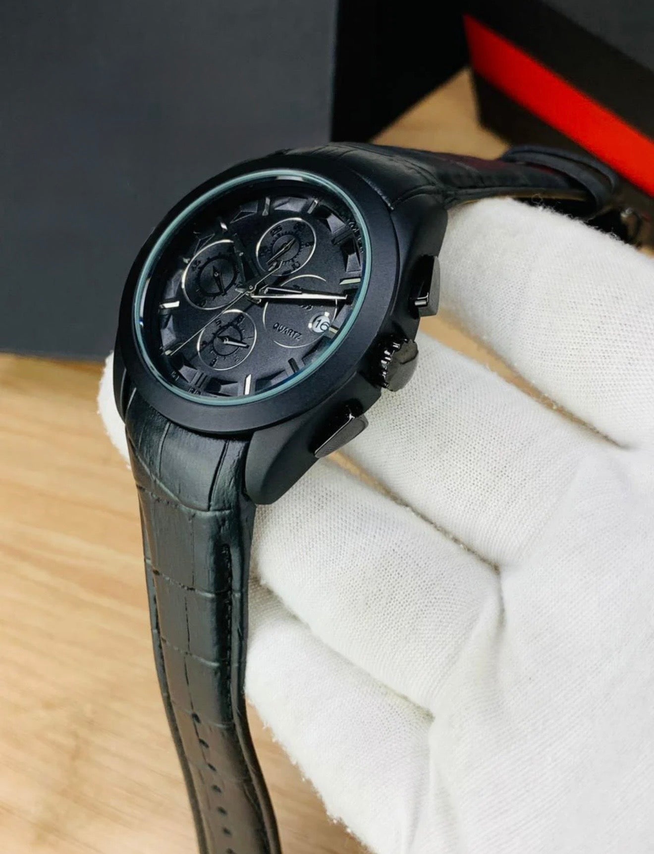 Tissot Chronograph Black Leather Edition