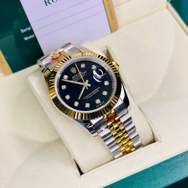 Rolex Datejust Two-Tone | Black Dial - Master Diamond Edition