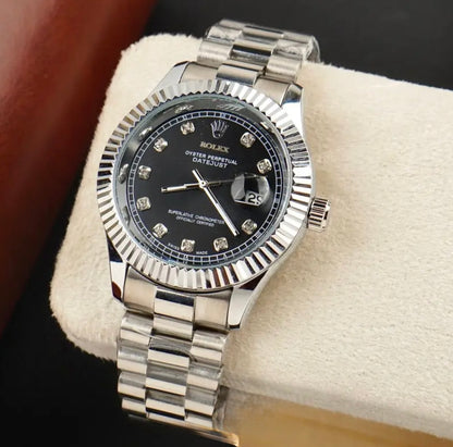 Rolex Royale Date Just - Silver Black