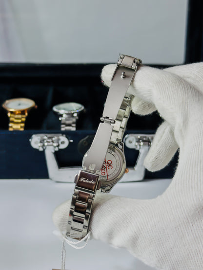 Faleda-lll Silver Elegant Black Day-Date Dial - Women Edition