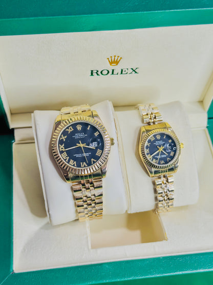 Rolex Royale Golden - Black Dial Couple Edition