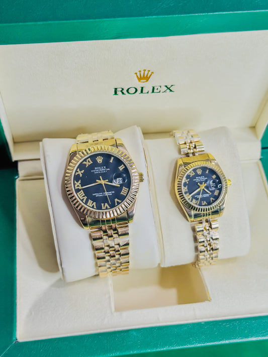 Rolex Royale Golden - Black Dial Couple Edition