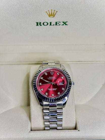 Rolex Royale Date Just - Ruby Red Dial Edition