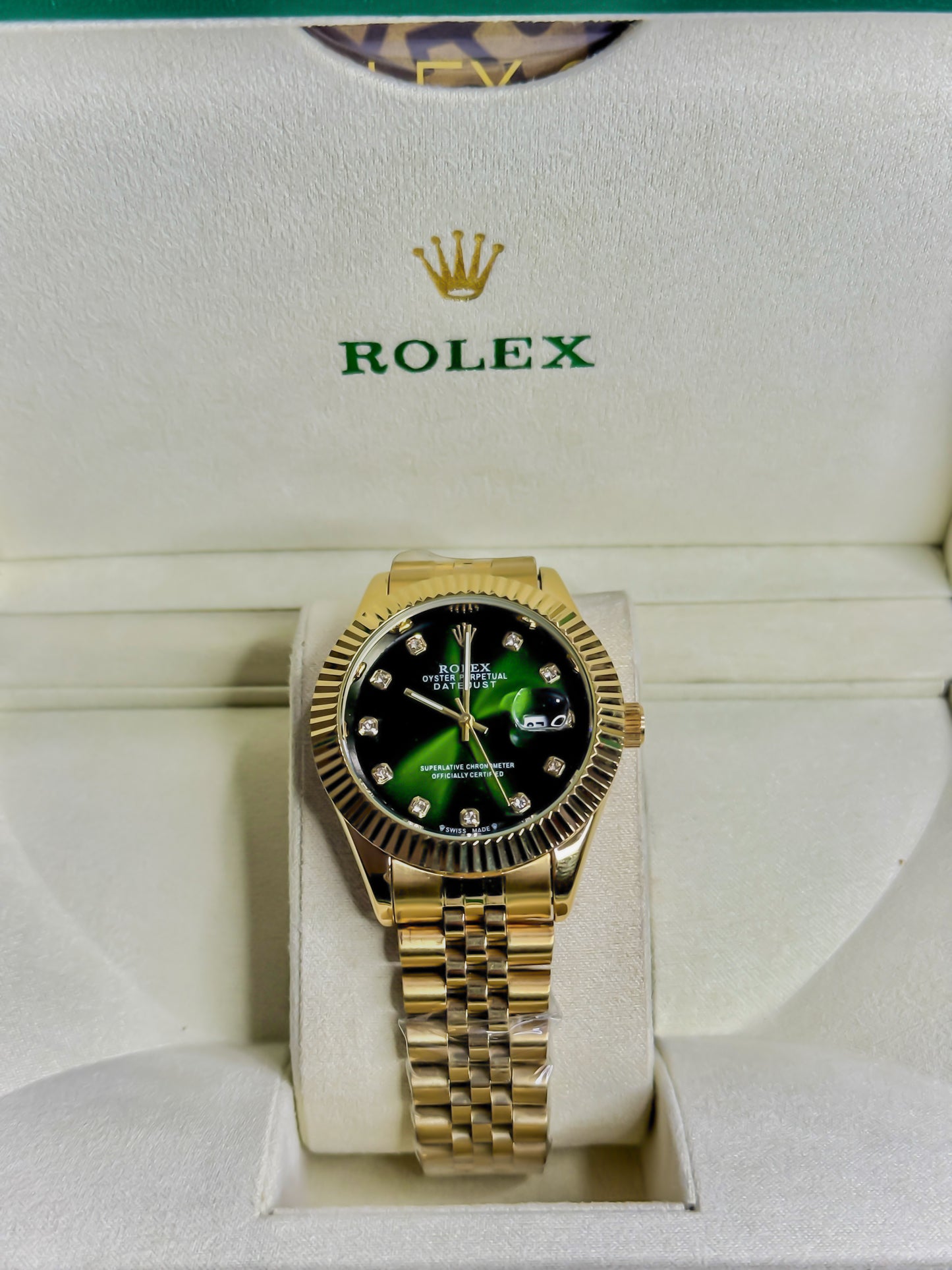 Rolex Royale Date Just Golden - Green Dial Edition