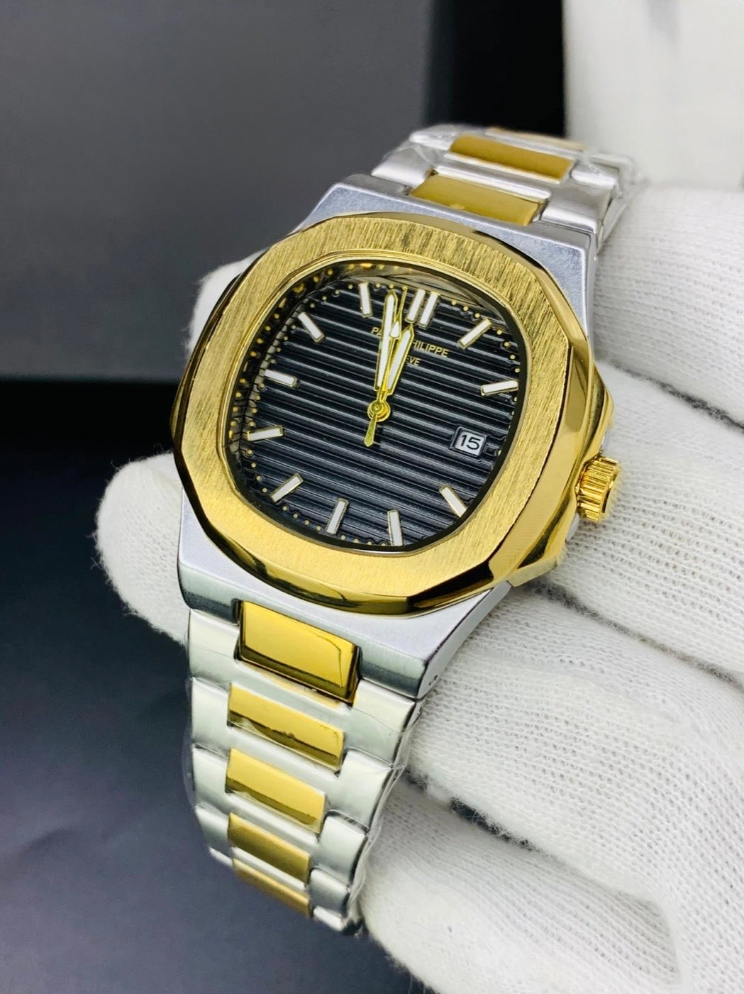 Patek Philippe Nautilus- Two Tone - Black Dial