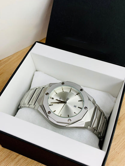 Diamond Cut Plain Dial - White Edition-