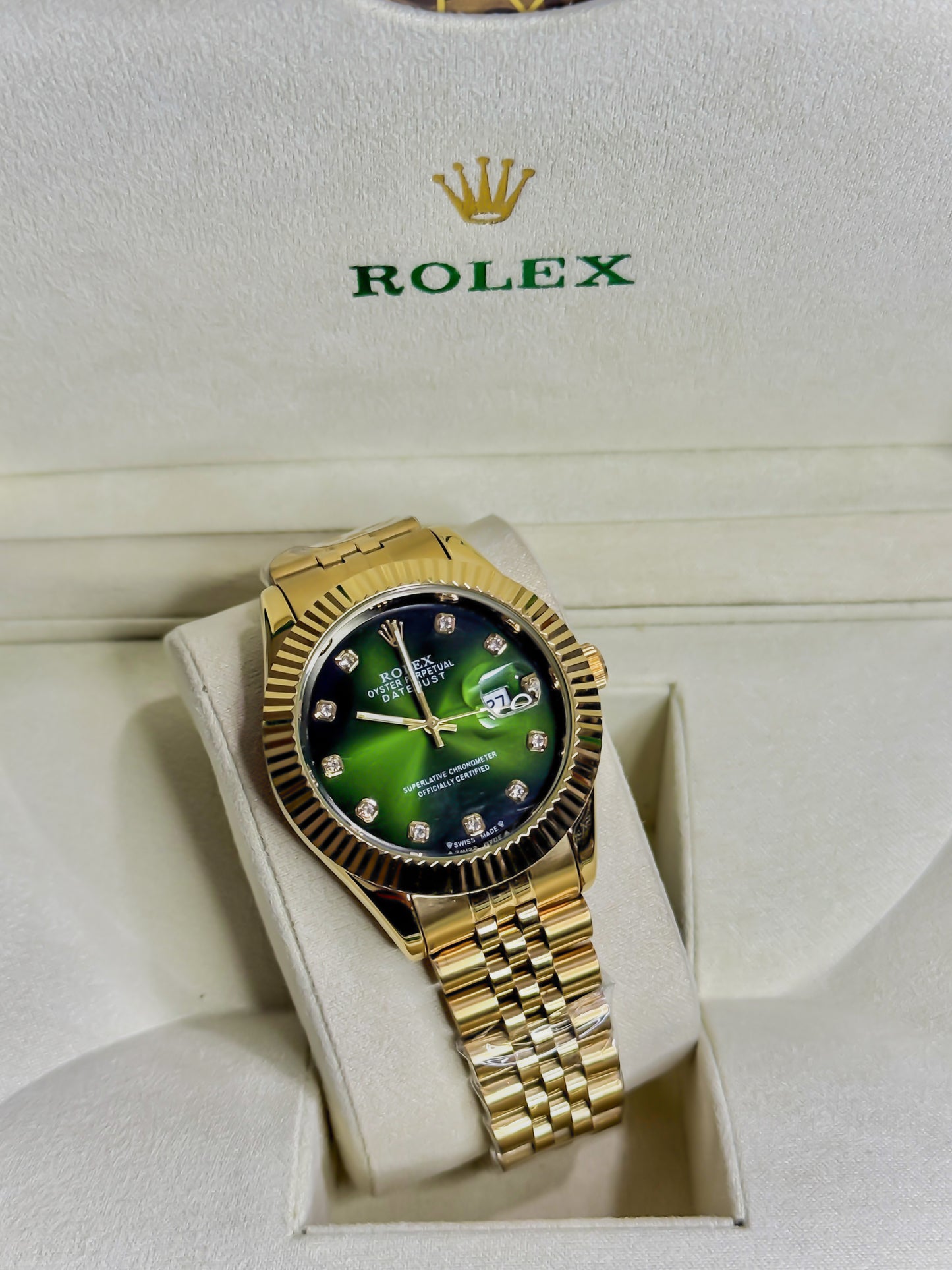 Rolex Royale Date Just Golden - Green Dial Edition