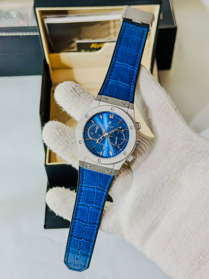 HB Blue - Premium Chronograph Style Dial