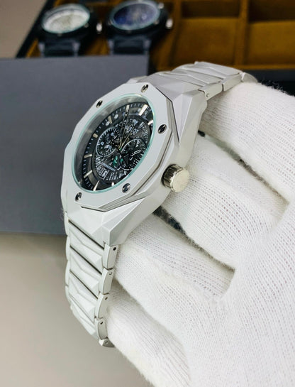 Diamond Cut Spider Black Dial Silver Edition