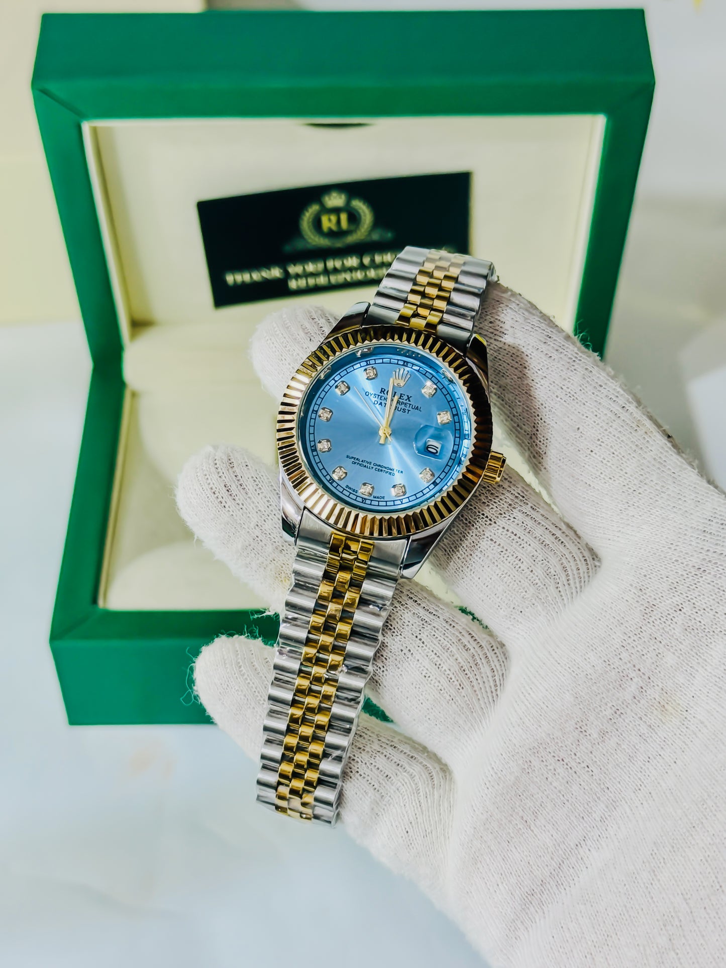 Royale Date Just - Two Tone Tiffany