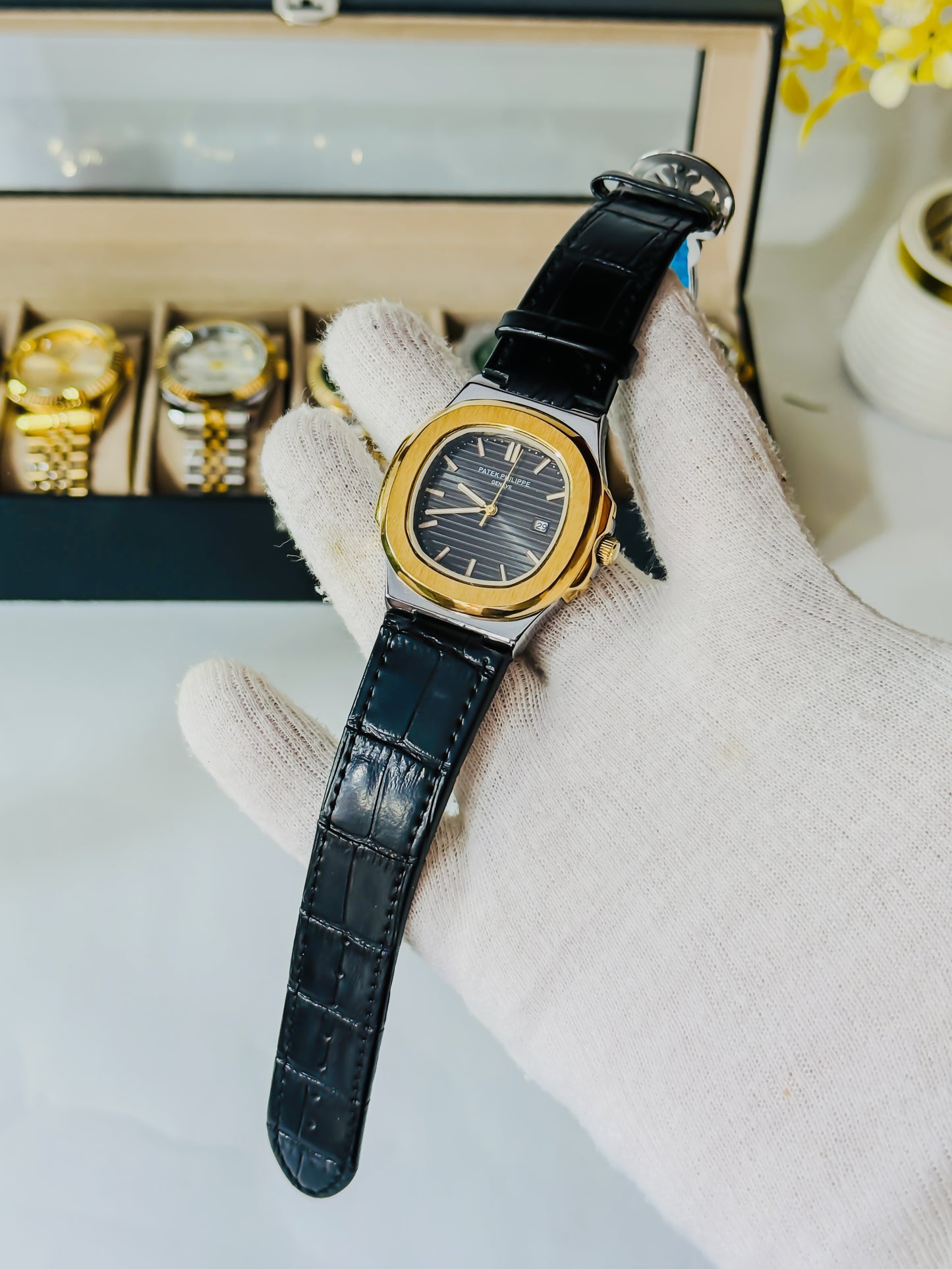 PP Two Tone Dial - Black Leather Edition